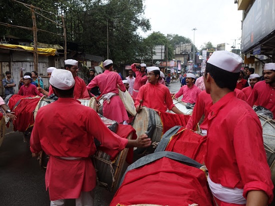 Dhol at Jnana Prabodhini's Ganapati visarjan 2016