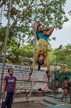 Rope mallakhamb at Ujjain - 1