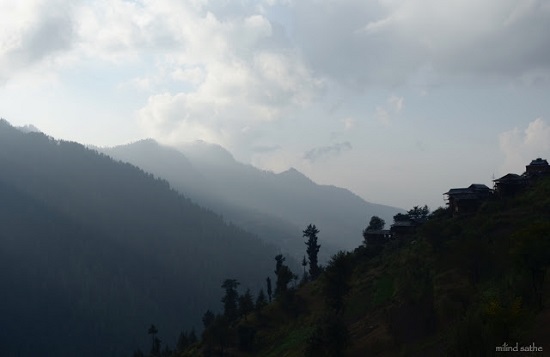 Sun going down at Shoja, Himachal