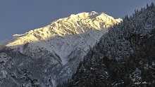 Snow on mountains in Sangla valley