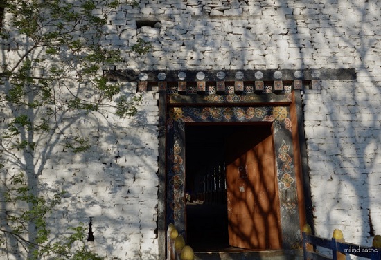 Play of Shadows at Paro Dzong