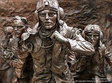 Battle of Britain monument on Thames riverfront