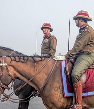 CO and Dy CO of President's Guard waiting to ride