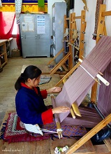 Weaving at National Institute of Zorig Chusum, Thimphu