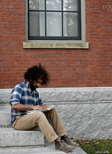 Sketching at Harvard campus
