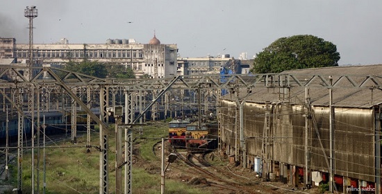 Rail tracks at CST, Mumbai