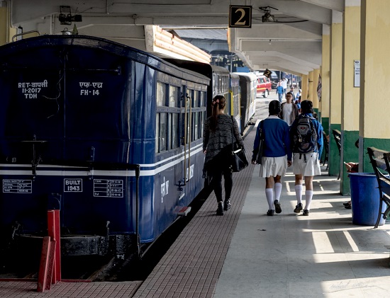 Schoolgirls at Darjeeling Railway station