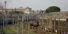 Rail tracks at CST, Mumbai