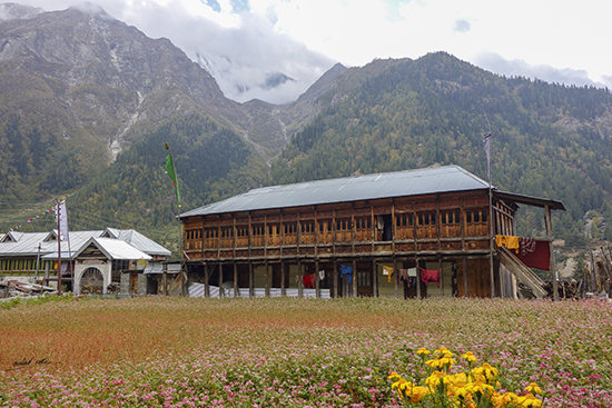 Wooden house at Raksham