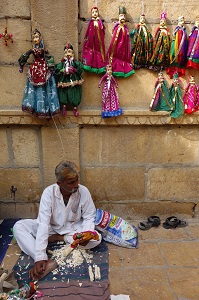 Craftmen at work near the Haveli