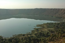 Lonar where a meteor hit the earth 50,000 years ago