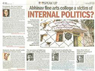 Abhinav fine arts college a victim of internal politics DNA